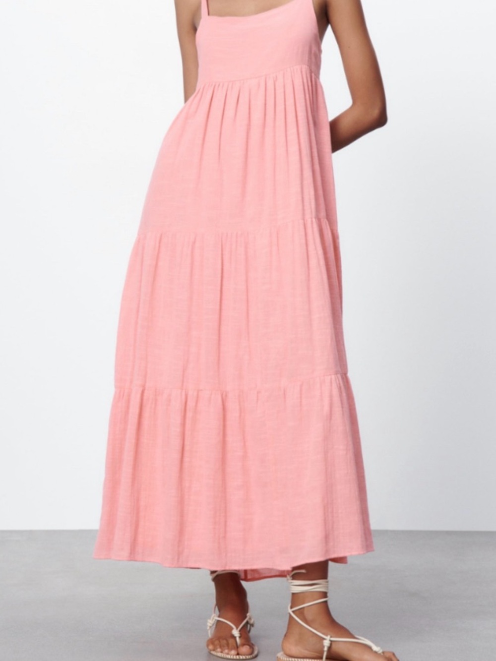 Women’s Pink Tiered Maxi Skirt